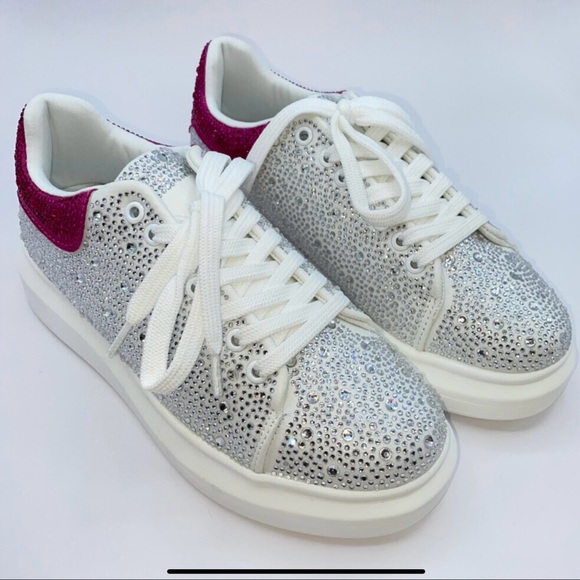 Jess Lea Shoes - Watch Me Dazzle Rhinestone Sneakers Sz 6